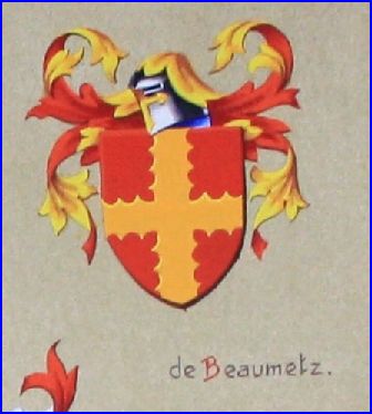 Blason de la famille Arme BEAUMETZ LES CAMBRAI 62 02